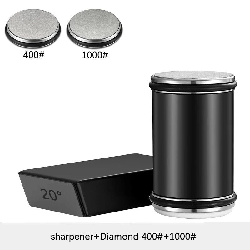 Rotary Double-Sided Knife Sharpener – 15°/20° Diamond Stone