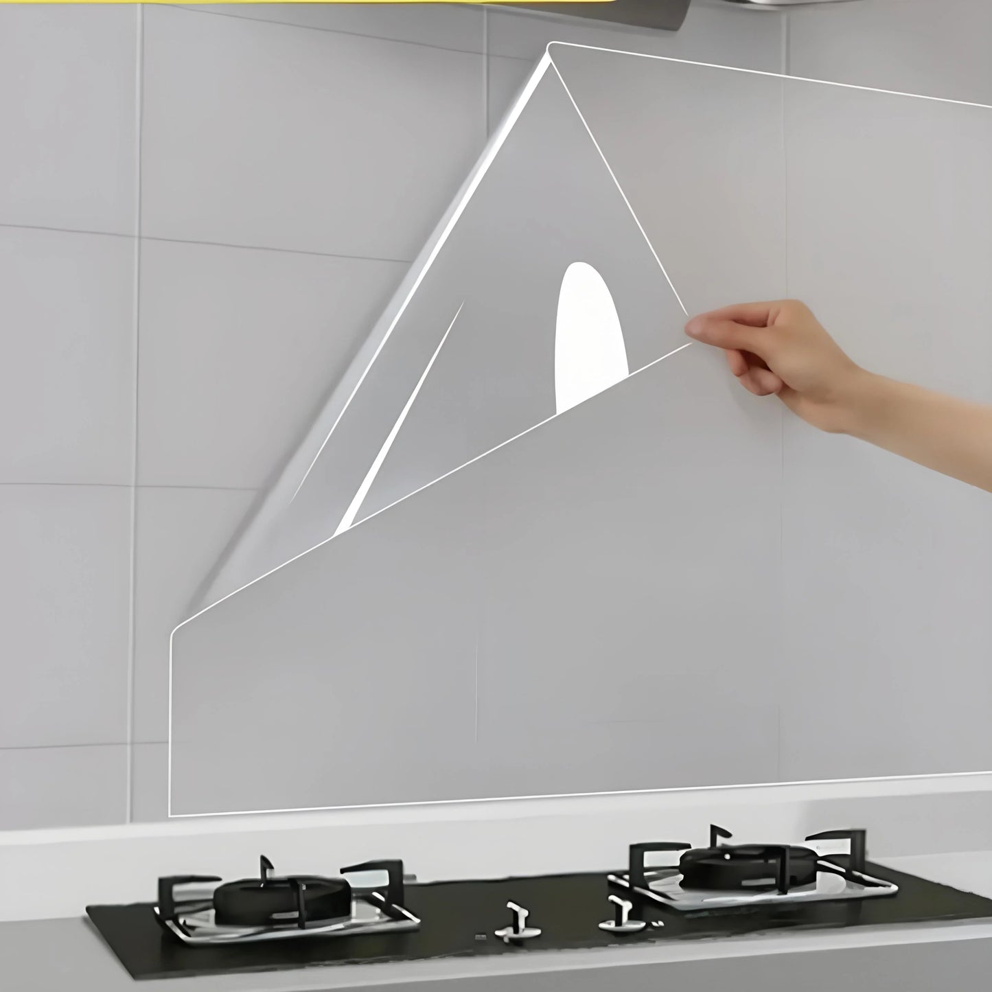 Heat-Resistant Adhesive Wallpaper for Kitchens – 45cm Clear, Grease-Proof