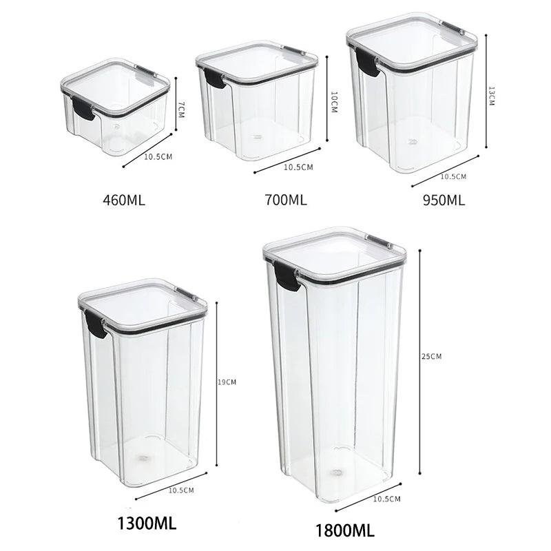 Airtight Kitchen Storage Containers – Moisture-Proof Jar Set