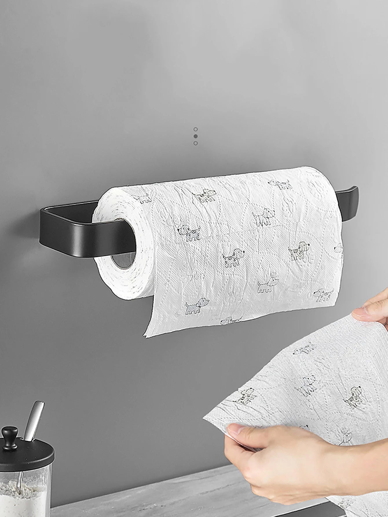 Adhesive Toilet Paper Holder – No Drilling Required