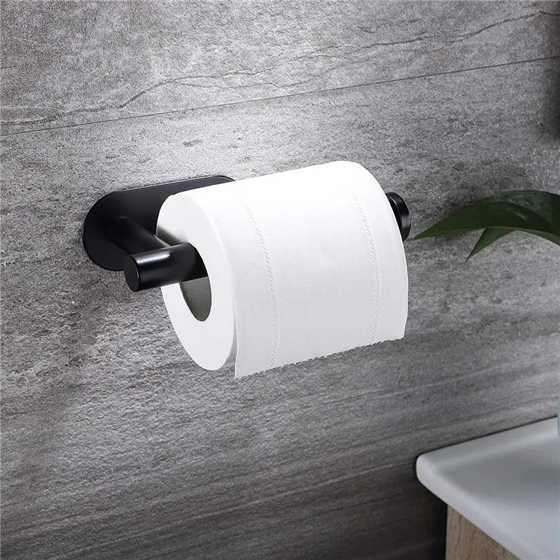 Adhesive Toilet Paper Holder – No Drilling Required