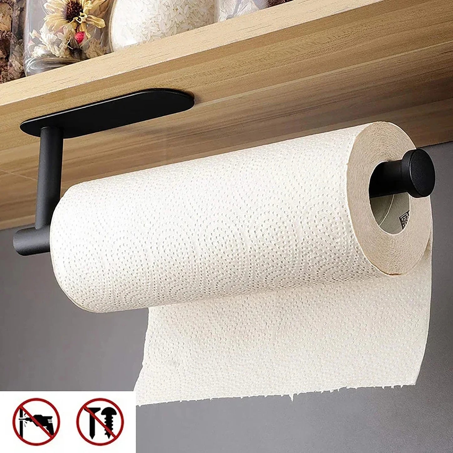 Adhesive Toilet Paper Holder – No Drilling Required
