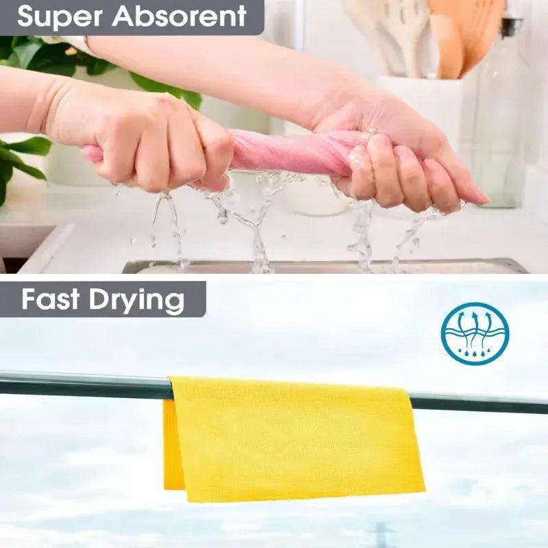 Reusable Microfiber Cleaning Wipes – Washable Roll of 20