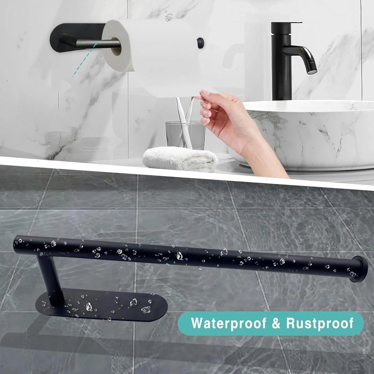 Adhesive Toilet Paper Holder – No Drilling Required