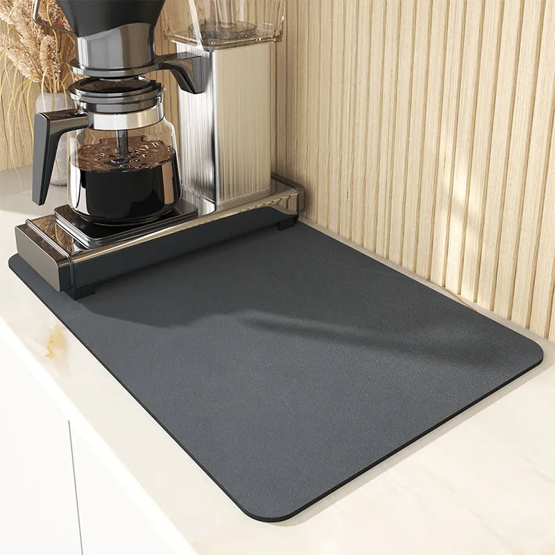 Quick-Dry Absorbent Kitchen Mat – Large Dish Drying Pad