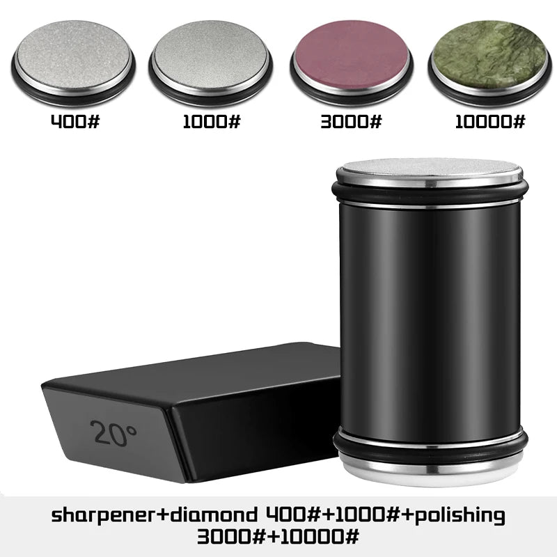 Rotary Double-Sided Knife Sharpener – 15°/20° Diamond Stone
